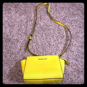 Michael Kors yellow shoulder bag
